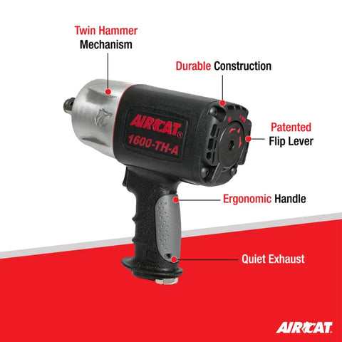 Pro Grade Pneumatic Impact Wrench 3/4 Inch Drive Delivers 1400 Ft Lb Torque And 1600 Ft Lb Loosening Kick For Badass Mechanics With Composite Housing And Smooth Grip For Quiet Shop Work And Rusty Hardware