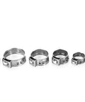 Heavy Duty Stainless Steel 304 Hose Clamps Set 70 Pieces In Seven Sizes Ranging From 5.8 To 18.5 Millimeters Single Ear Clamps