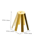 Straight Up Solid Universal Brass Golf Shaft Shim Set Five Piece Kit, showing a brass shim adapter with dimensions.