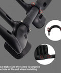 Ultra Light Carbon Bike Handlebar Extender Aero Bars For Road And Triathlon Clip On TT Bar 31.8mm Clamp 360mm Length mounting detail