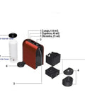 Replacement Water Tank And Lid For Coffee Machines Compatible With Nespresso U Series C50 D50 showing parts diagram