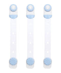 3 Pack Cabinet Locks Safety Latch For Fridge And Freezer Doors No Punch Design Easy Install White PP Material
