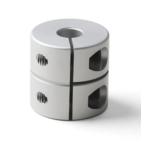 5mm To 5mm Shaft Coupling For CNC Machines And 3D Printers, 25mm Length, 20mm Diameter, Aluminum Alloy, Anodized Finish, Side View