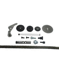Cam Chain Sprocket Tensioner Roller Kit for 140cc YX Z40 Pit Dirt Bikes components laid out for assembly