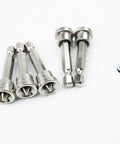 Kickass Six Piece PH2 Magnetic Drywall Screw Bit Set With Exact Depth Stop Collar For Sheetrock Gypsum Plasterboard Heavy Duty Professional Grade Install Tool Kit with six PH2 bits.