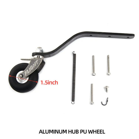 Heavy Duty Carbon Fiber Tail Wheel Assembly For 50Cc 60Cc Gas Rc Planes Featuring One Point Five Inch Pu Rubber Tires For Hella Stable Landings And Zero Sweat Mounting