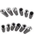 3MT Collet Set 12 Pc From 1/8 Inch To 3/4 Inch With 3/16 1/4 3/8 1/2 5/8 Inch Chuck For Bridgeport Mills Hardened And Precision