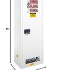 Built Tough Slimline 22 Gallon Flammable Storage Cabinet With Manual Close Double Doors And Three Reinforced Shelves Crafted From 18 Gauge Steel.