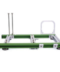 Open Air ITX Test Bench Frame For DIY PC Builds, lightweight aluminum bare frame with green brackets and screws visible.
