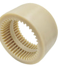 One Piece Curved Teeth Nylon Sleeve Gear Coupling Sleeve Replacement For Precision Machinery With M-65 Compatibility, 132mm Outer Diameter, 42-Tooth Count, High Torque Drive Coupling Sleeve, Durable Nylon Construction