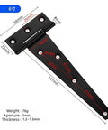 Diagram of Beefy Heavy Duty 4 Pack T Type Hinges 6 Inch Premium Iron With One Point Two Millimeters Thickness