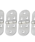 Stainless Steel Flush Piano Hinge Set Folding Pivot Hinges For Desks Cabinets And Wood Projects Flat Surface Install Durable Corrosion Resistant Four Pack Sleek Hardware For Smooth Quiet Lids And Panels