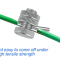 Split Bolt Wire Connector Joints For Electric Fence With Tight Grip And Easy Clamp Line Tap Clamps 20 Piece Kit showing clamp on green wire