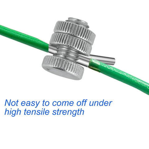 Split Bolt Wire Connector Joints For Electric Fence With Tight Grip And Easy Clamp Line Tap Clamps 20 Piece Kit showing clamp on green wire