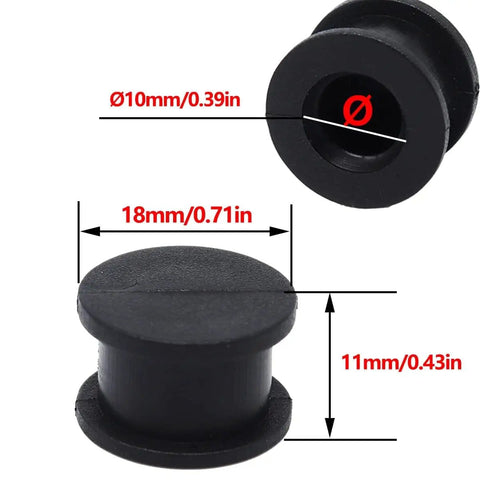 Automatic Transmission Shift Cable Bushing Repair Kit 09G321397A featuring dimensions and durable rubber material
