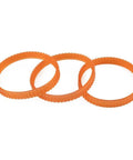 Three Pack Electric Planer Drive Belts 238mm By 9.6mm Double Cog Ribbed Replacement Kit For N1923BD 1900B FP0800 KP0810C BKP180 225007 Orange