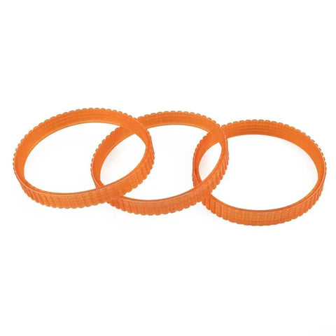 Three Pack Electric Planer Drive Belts 238mm By 9.6mm Double Cog Ribbed Replacement Kit For N1923BD 1900B FP0800 KP0810C BKP180 225007 Orange