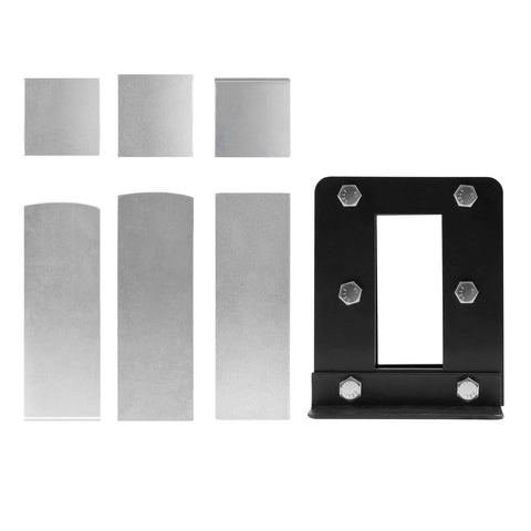 Beginner Blacksmith Guillotine Tool Kit With Seven Pieces And Three Die Sets Including Flat Fullering And Blank Dies Five Inch Stock Opening Bench Mount Or Vise Ready Great For Hobby Metal Shaping And Basic Die Work