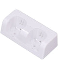 Dual Remote Charger Dock With Built In 2800mAh Batteries For Game Consoles And Smart TVs 4 In 1 Remote Charging Station in white ABS