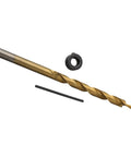 Top Tier HSS Step Drill Bit With Round Shank For Pocket Hole Jigs Golden 175mm with ring and key
