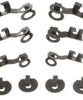 12 Piece Linkage Clip Assortment Kit For Universal Fit Easy Install Varied Sizes And Styles Multi Pack Auto Clip Set For Quick Fixes On Cars Trucks And SUVs, black metal clips