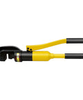 Heavy Duty 13 Ton Manual Hydraulic Rebar Cutter Bending Machine Shear For Steel Bars Up To 22mm Max Diameter Hand Powered Construction Tool in yellow and black.