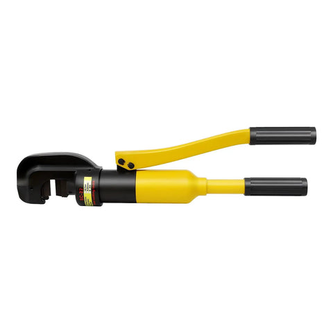 Heavy Duty 13 Ton Manual Hydraulic Rebar Cutter Bending Machine Shear For Steel Bars Up To 22mm Max Diameter Hand Powered Construction Tool in yellow and black.