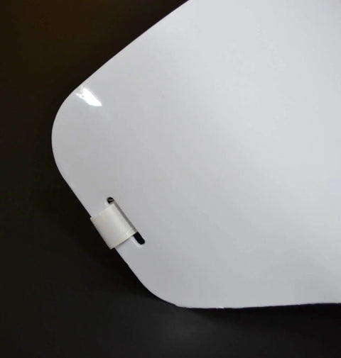 Close-up of Pro Grade Fencing Chest Guard Plastron Breast Protector for Foil Epee Saber, white lightweight nylon plastic corner