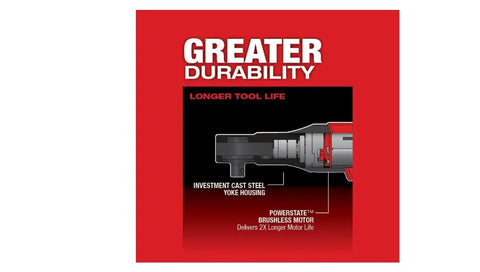 M12 Fuel Three Eighths Inch Ratchet Bare Tool With Fifty Five Ft Lbs Torque showing durability and brushless motor features