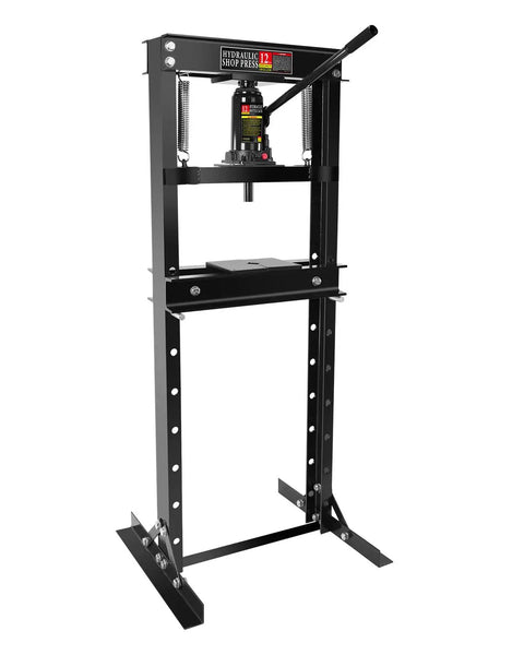 12-Ton Hydraulic Shop Press With H-Frame Floor Standing Bearing Press For Garage And Metalworking Heavy-Duty Adjustable