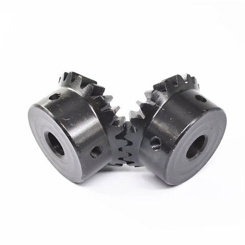 Beefed-Up Bevel Gear Set 90 Degree 2 Module 20T 25T 30T with Keyway 12mm Bore Carbon Steel Pinion for Mechanical Drive Systems