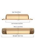 Dimensions of 10 Pack 3 Inch Brushed Brass Cabinet Handles Cup Pulls For Kitchen Cabinets Cupboards And Drawers