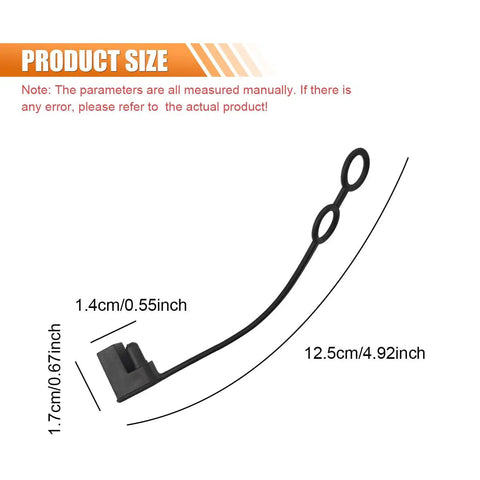 Rock Solid Hella Durable 8 Pack Sae 2 Pin Socket Covers detailed size dimensions for silicone electrical connector hoods.