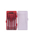 Jeweler's Precision Screwdriver Set, 6-Piece With Hardened Steel Blades, Swivel-Head Handles, Plastic Storage Case shown