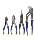 4 Piece Pliers Set With Anti Pinch Grips For Comfort And Control Includes 6 Inch Diagonal And 6 Inch Slip Joint Pliers Nickel Chromium Steel Built Tough For Durability And Smooth Handling On Everyday Jobs displayed with grips visible