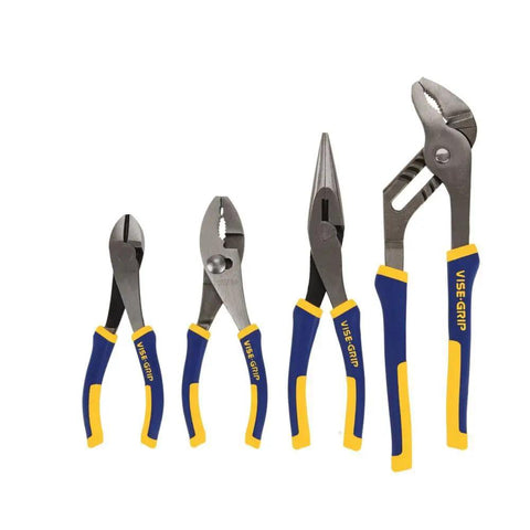 4 Piece Pliers Set With Anti Pinch Grips For Comfort And Control Includes 6 Inch Diagonal And 6 Inch Slip Joint Pliers Nicke...