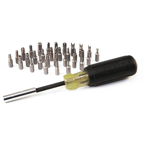 Magnetic Multibit Screwdriver Kit With Torx T7 Through T40 Hex Spanner Tri Wing Torq And Nut Tamperproof Bits In A Tough Storage Block