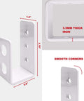 Heavy Duty Door Barricade Brackets 2 Pack Kick Proof Up To 700 Lbs Easy Install In Minutes, showing 3.5mm iron thickness and dimensions