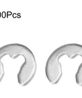 Beefy 4mm External Circlips E Clip Retaining Rings in 304 Stainless Steel, external snap rings for shafts, 0.8mm thick, 300-piece set