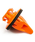 Premium Nylon Mudguard Flare Retainer Clip Kit Direct Replacement For Toyota Tacoma RAV4 Highlander FJ Cruiser 4Runner Fender Trim Bumper 38 Piece Multi Set Built Tough Weather Resistant Drop In Fit No Hassle Install Long Lasting Garage Gear orange nylon mudguard clip with foam seal