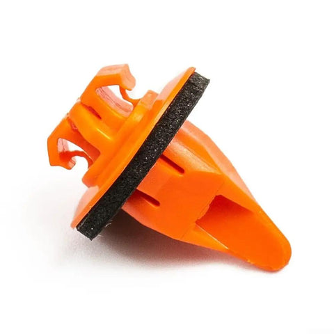 Premium Nylon Mudguard Flare Retainer Clip Kit Direct Replacement For Toyota Tacoma RAV4 Highlander FJ Cruiser 4Runner Fender Trim Bumper 38 Piece Multi Set Built Tough Weather Resistant Drop In Fit No Hassle Install Long Lasting Garage Gear orange nylon mudguard clip with foam seal