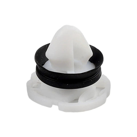 Close-up of a single 20 Pack Car Door Trim Panel Clips Fasteners Nylon Interior Push Pins Replacement Parts OE 9345ZN 22.3x20mm