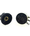 5K Ohm 6mm Shaft Rotary Taper Potentiometer With Knob, Carbon Film, Single Turn, 3 Terminals, Round Shaft, Compact 25x14mm Body