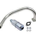Beefy Heavy Duty Exhaust With Muffler For Predator 212cc 6.5 HP Honda GX160 GX200 Powerhorse 208cc DuroMax 7 HP Go Kart Replacement Part