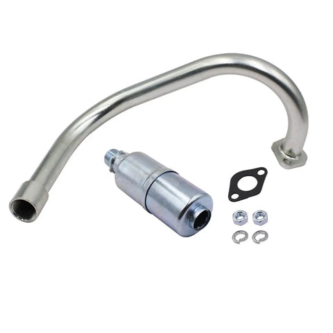 Beefy Heavy Duty Exhaust With Muffler For Predator 212cc 6.5 HP Honda GX160 GX200 Powerhorse 208cc DuroMax 7 HP Go Kart Replacement Part