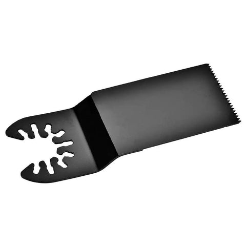 A single blade from the 10-Piece Oscillating Saw Blade Set With 32mm Depth Markers And Universal Fit Interface For Wood Plastic Soft Metal Cutting. 