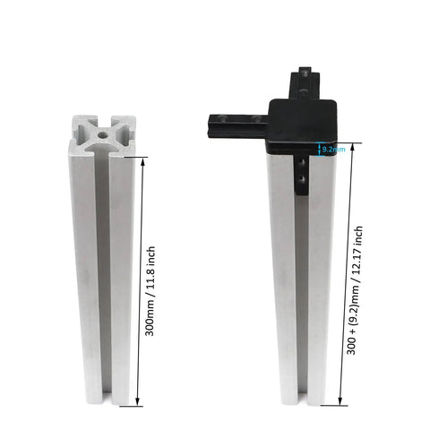 Eight Pieces 4040 Aluminum Extrusion Corner Brackets For 40 Series Frames with 3 Way Tri End Cap Connectors, Zinc Alloy Construction