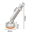 Heavy Duty Adjustable Leveling Feet Built Tough With Rubber Shock Absorption And Rust Proof 304 Stainless Steel Design with M12 thread.