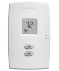 Pro 1000 Vertical No Frills Manual Thermostat For Home Heating And Cooling, easy install, premier white, 72 degrees display