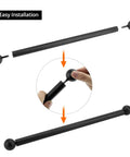 Heavy Duty Steel Cross Arm Bracket For Lamp Posts, black powder coated with easy installation mechanism shown.